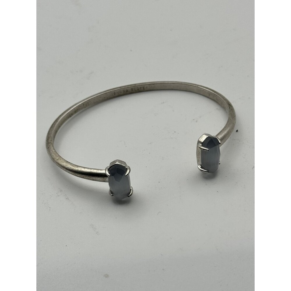 Kendra Scott Silver Cuff Bracelet With Blue Gemstones - Picture 5 of 11